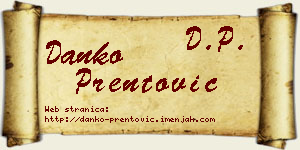 Danko Prentović vizit kartica